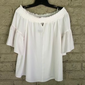 Off the Shoulder White Women's Top